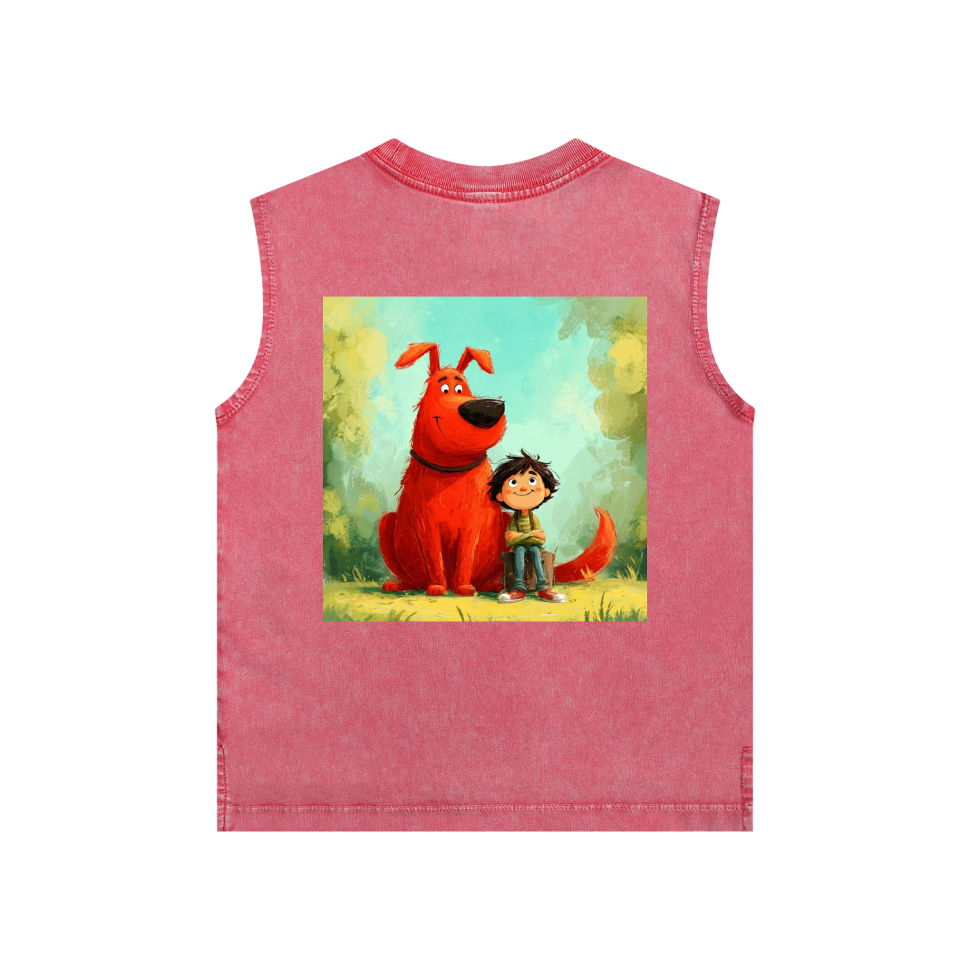 Kids' Snow Washed Tank Top | 100% Pure Cotton Sleeveless Vintage Wash Summer Top