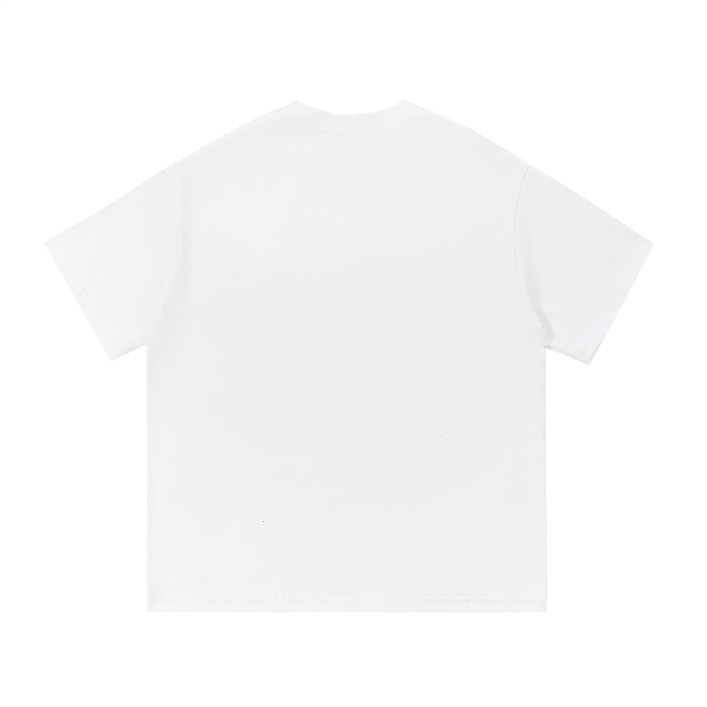 Plain white t-shirt on a light beige background