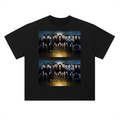 Black t-shirt with 'Twilight' movie poster design on a white background