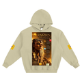 Beige hoodie with Ramses the Great design on a white background