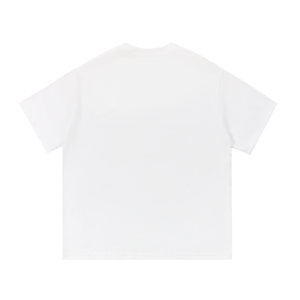 Plain white t-shirt on a light beige background